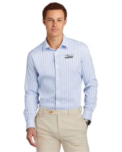 Brooks Brothers Tech Stretch Patterned Shirt - Black Logo